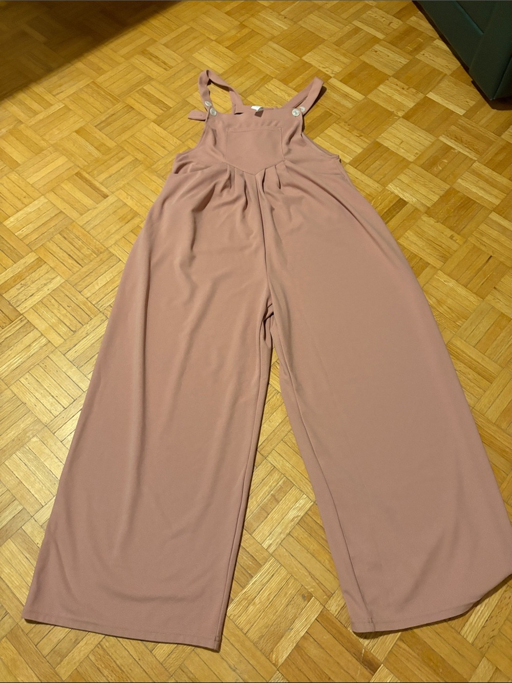 Halara Wide-Leg Mauve Jumpsuit with Adjustable Straps NWOT